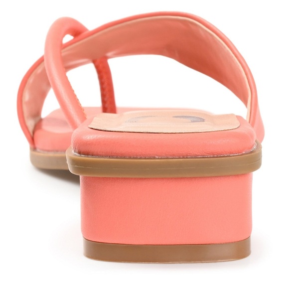 Journee Collection Mina Coral Sandals with Modern Square Toe- 8.5M - Picture 5 of 11